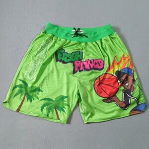 Headgear Classics Fresh Prince of Bel Air Basketball Shorts Green Mens Large NWT